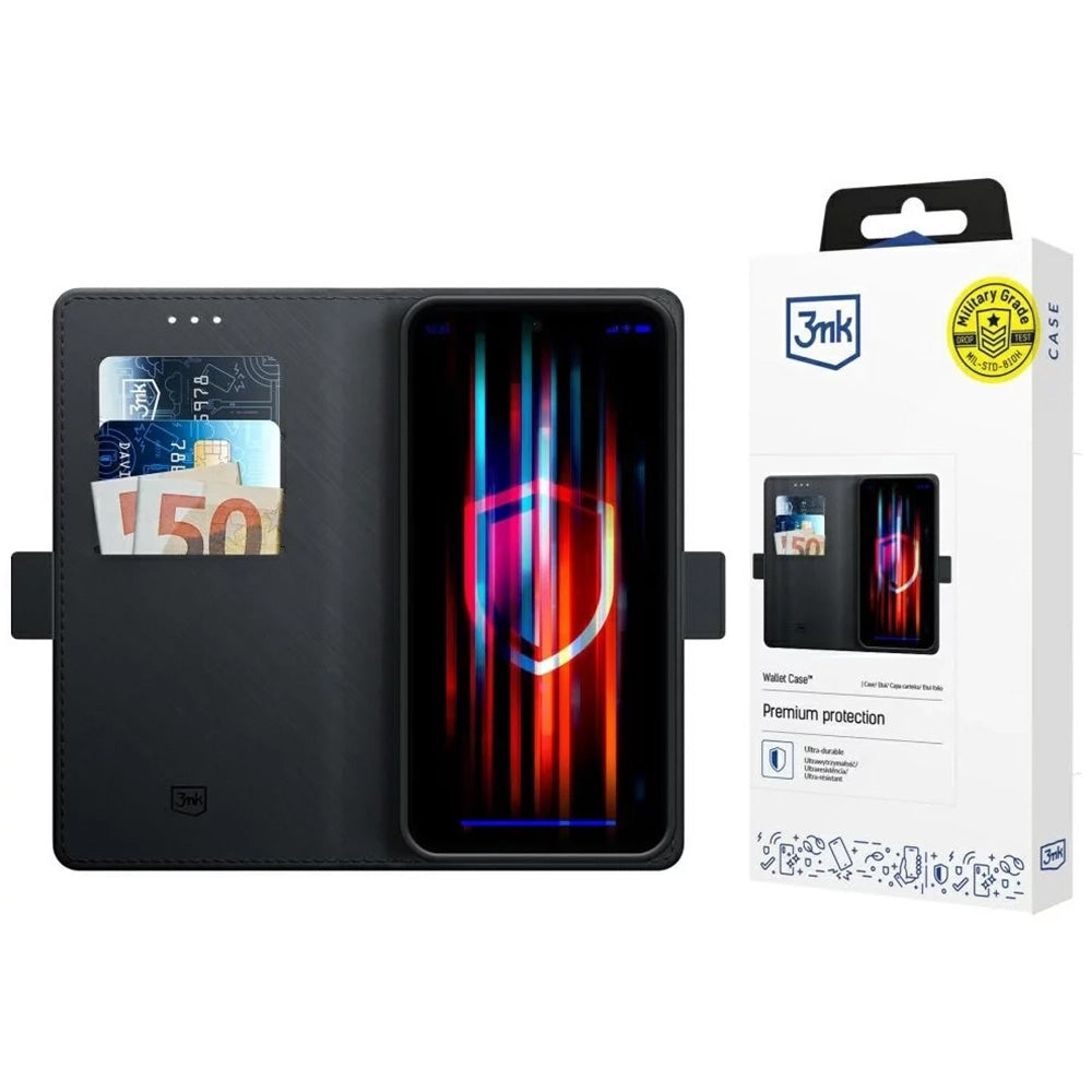 3MK Custodia per Xiaomi Poco C75 / Redmi 14C, 3MK, Wallet, Nera