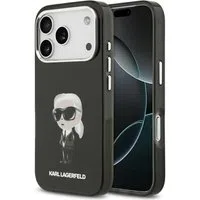 Custodia MagSafe per Apple iPhone 17 Pro, Karl Lagerfeld, IML Aquarelle Karl Ikonik, Nera — 3