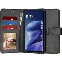 Custodia per Motorola Moto G47 / G37 Power / G37, Techsuit, Diary Book, Nera — 3