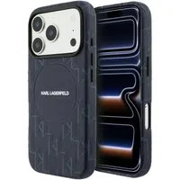 Custodia MagSafe per Apple iPhone 17 Pro, Karl Lagerfeld, Logo KL Monogram, Blu — 3