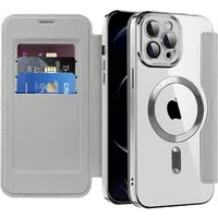 Custodia MagSafe per Apple iPhone 12 Pro Max, Techsuit, SmartMag Book, Grigio — 3