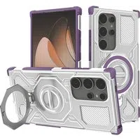Custodia per Samsung Galaxy S24 Ultra S928, Techsuit, Carbon Shield Pro, Viola — 3