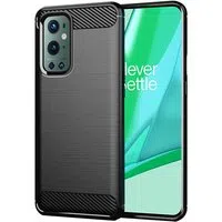 Custodia per OnePlus 9 Pro, Techsuit, Carbonio, Nera — 3