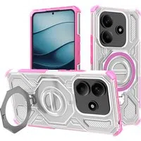Custodia per Xiaomi Redmi Note 14 5G, Techsuit, Carbon Shield Pro, Rosa — 3