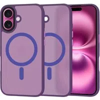 Custodia MagSafe per Apple iPhone 16 Plus, Techsuit, HaloFrost, Viola Scuro — 3