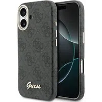 Custodia MagSafe per Apple iPhone 17, Guess, 4G Script Logo, Nera — 3