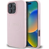 Custodia MagSafe per Apple iPhone 16 Pro, Guess, Grained Gold Ring, Rosa — 3