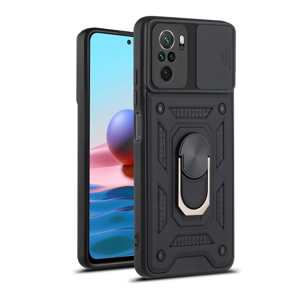 Custodia per Xiaomi Poco M5s / Redmi Note 10S / Note 10, Techsuit, CamShield, Nera