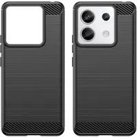 Custodia per Xiaomi Poco C65 / Redmi 13C, Tech-Protect, Carbonio, Nera — 3