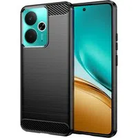 Custodia per Realme 14T / 14, Techsuit, Carbonio, Nera — 3