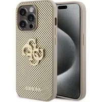 Custodia per Apple iPhone 15 Pro Max, Guess, Perforated 4G, Dorata — 3
