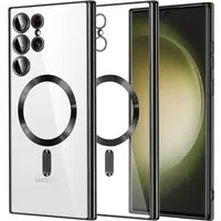 Custodia MagSafe per Samsung Galaxy S23 Ultra S918, Techsuit, Luxury Crystal, Nera — 3