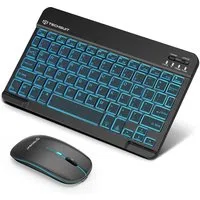 Kit Tastiera Mouse Wireless Techsuit AirCombo WKM1, BT / Wi-Fi, Nero — 3