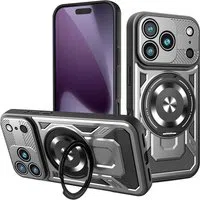 Custodia per Apple iPhone 17 Pro, Techsuit, RuggedCam, Grigio — 3