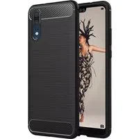 Custodia per Huawei P20, Techsuit, Carbonio, Nera — 3