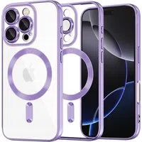 Custodia MagSafe per Apple iPhone 16 Pro Max, Techsuit, Luxury Crystal, Viola Chiaro — 3