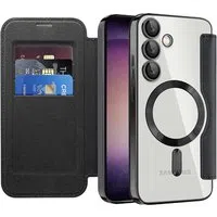 Custodia MagSafe per Samsung Galaxy S23+ S916, Techsuit, SmartMag Book, Nera — 3
