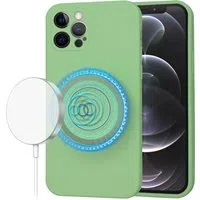 Custodia MagSafe per Apple iPhone 12 Pro, Techsuit, SoftFlex, Verde Chiaro — 3