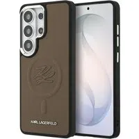Custodia MagSafe per Samsung Galaxy S26 Ultra S948, Karl Lagerfeld, Initial Logo Debossed, Marrone — 3