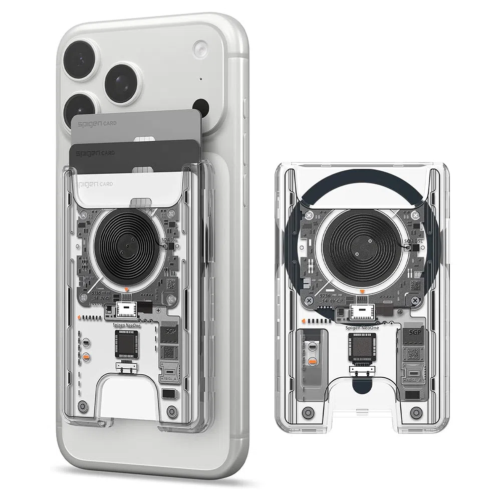 Portafoglio MagSafe, Spigen, Ultra Hybrid Zero One, Trasparente AFA11403 — 2