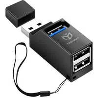 Hub USB Techsuit H11 EchoLink, 3in1, Nero — 3
