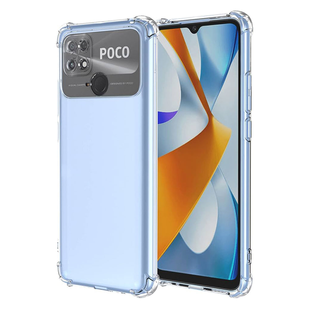 Techsuit Custodia per Xiaomi Poco C40, Techsuit, Shockproof Clear, Trasparente