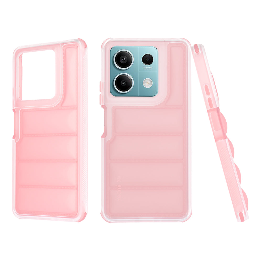 Custodia per Xiaomi Redmi Note 13 5G, Techsuit, Wave Shield, Rosa