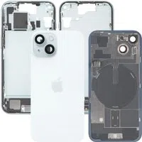 Copertura Batteria Apple iPhone 15, Con Scocca Centrale, Parti Complete, Blu, Swap Premium — 3