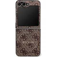 Custodia MagSafe per Samsung Galaxy Z Flip7 F766, Guess, 4G Collection, Marrone — 3