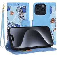 Custodia per Apple iPhone 15 Pro, Techsuit, FlipCraft, Blu — 3