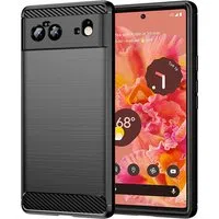 Custodia per Google Pixel 6, Techsuit, Carbonio, Nera — 3