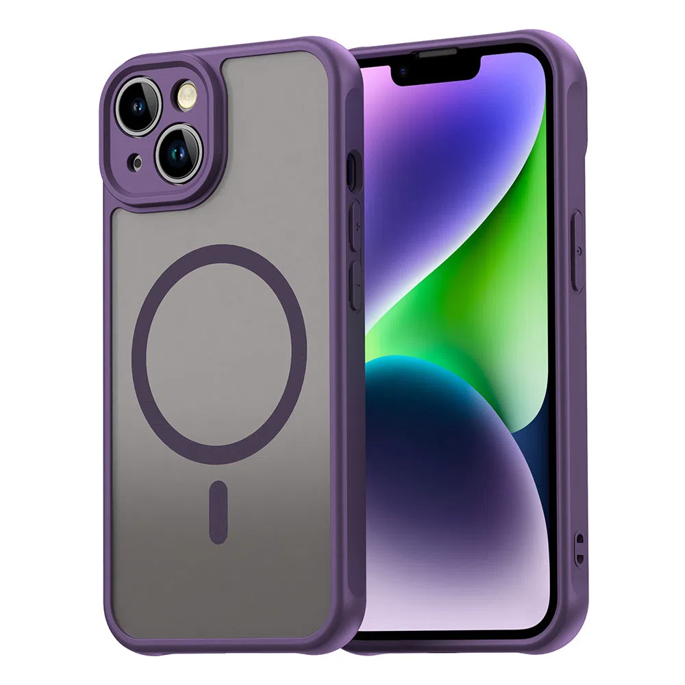Custodia MagSafe per Apple iPhone 13, Techsuit, HaloFrost II, Viola — 2
