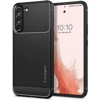 Custodia per Samsung Galaxy S22 5G S901, Spigen, Rugged Armor, Nero ACS03986 — 3