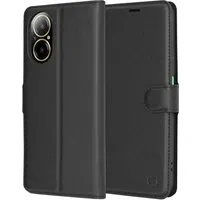 Custodia per Realme C67 4G, Techsuit, Leather Folio, Nera — 3