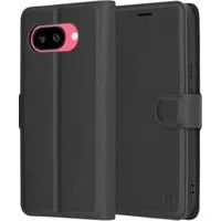 Custodia per Google Pixel 9a, Techsuit, Leather Folio, Nera — 3