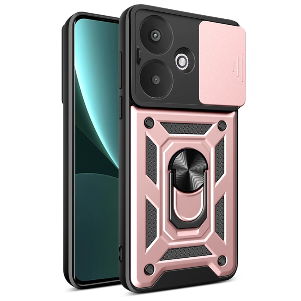 Custodia per Xiaomi Redmi 13C 5G, Techsuit, CamShield, Rosa