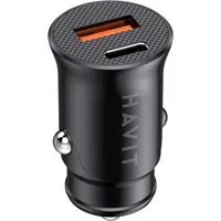 Caricabatterie Auto HAVIT CC2022, 20W, 3A, 1 x USB-A - 1 x USB-C, Nero — 3