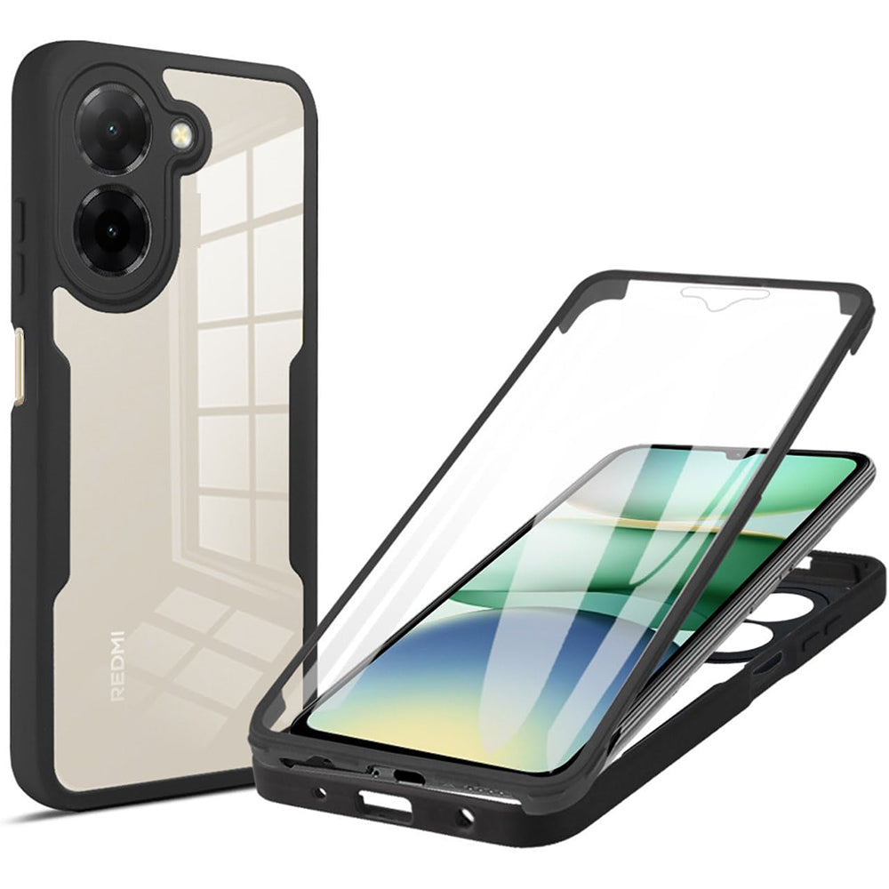 Custodia per Xiaomi Redmi A5 4G (Regionale), Techsuit, ColorVerse 360, Nera