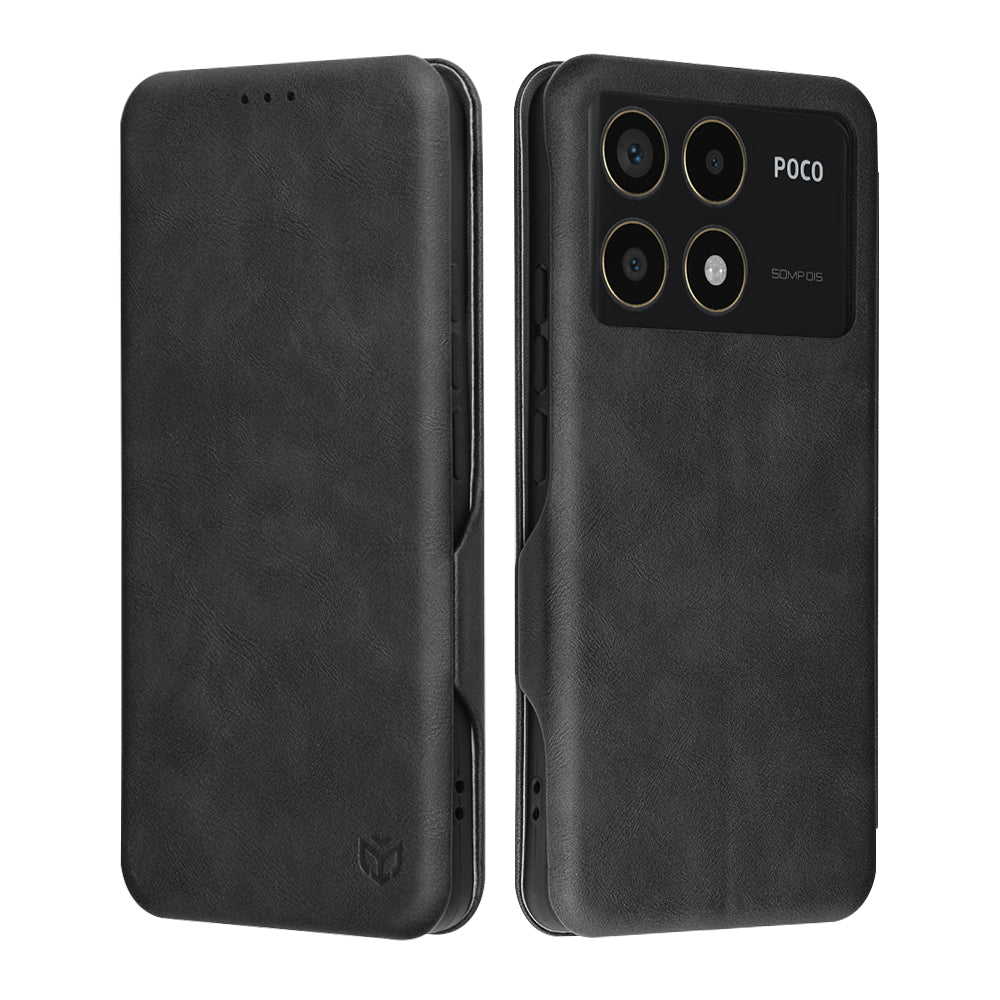 Techsuit Custodia per Xiaomi Poco F6 Pro, Techsuit, Safe Wallet Plus, Nera