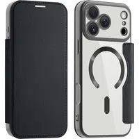 Custodia MagSafe per Apple iPhone 17 Pro Max, Techsuit, SmartMag Book, Nera — 3