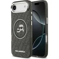 Custodia MagSafe per Apple iPhone 17 Air, Karl Lagerfeld, IML Glitter Karl & Choupette's Heads, Nera — 3