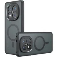 Custodia MagSafe per Xiaomi Redmi Note 14 Pro+ 5G, Techsuit, PureFrost, Nero Satinato — 3