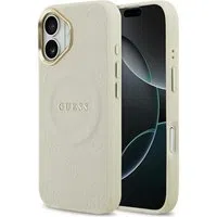 Custodia MagSafe per Apple iPhone 17, Guess, Peony Hot Stamp, Beige — 3