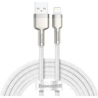 Cavo Dati e Ricarica USB-A - Lightning Baseus Cafule Metal Series, 18W, 2m, Bianco CALJK-B02 — 3
