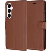 Custodia per Samsung Galaxy S26 FE / S25 FE, Techsuit, Leather Folio, Marrone — 3