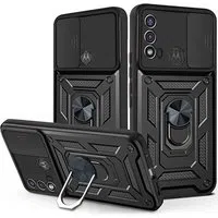 Custodia per Motorola Moto E40 / E30 / E20, Techsuit, CamShield, Nera — 3