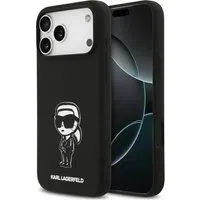 Custodia per Apple iPhone 17 Pro Max, Karl Lagerfeld, Sketch and Logo Karl, Nera — 3