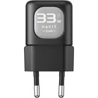 Caricabatterie Rete HAVIT UC230, 33W, 3A, 1 x USB-A - 1 x USB-C, Nero Grigio — 3