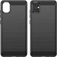 Custodia per Samsung Galaxy A05 A055, Techsuit, Carbonio, Nera — 3