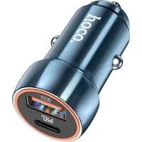 Caricabatterie Auto HOCO Z46A, 20W, 3A, 1 x USB-A - 1 x USB-C, Blu — 3